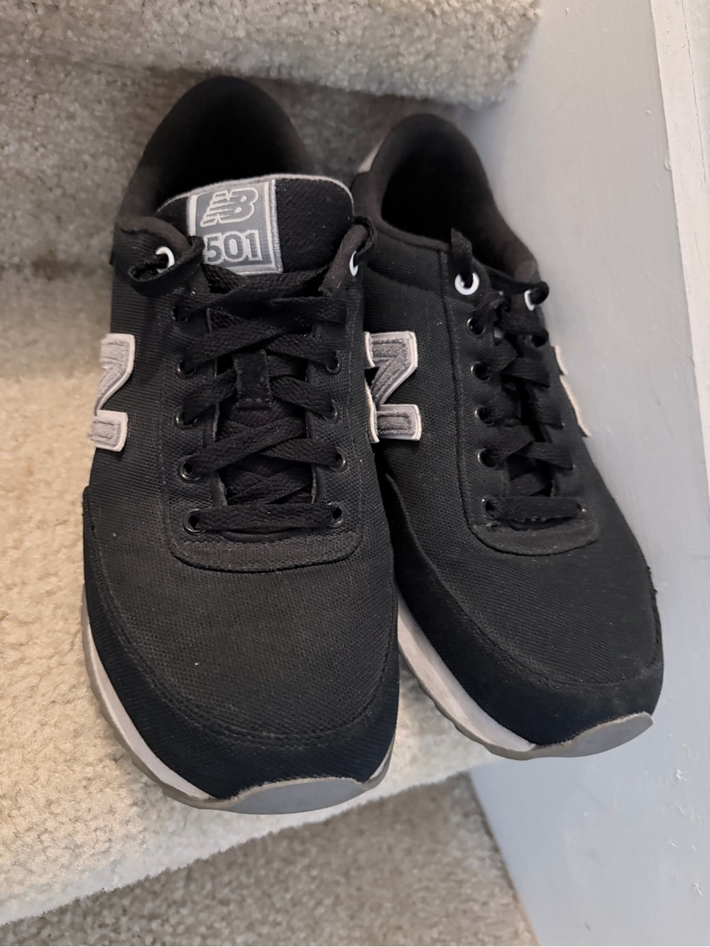 New Balance 501 Men's Black Casual Sneakers size 10D tuxedo